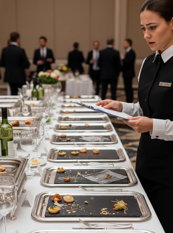 error calcular invitados catering corporativo