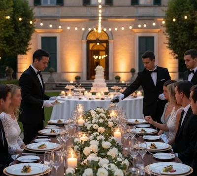 etiqueta banquete boda